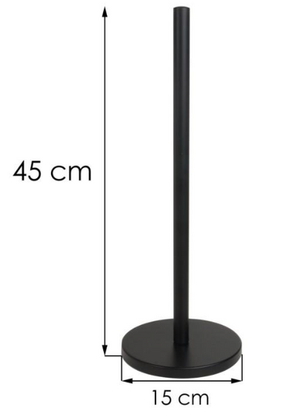 Стійка для туалетного паперу YOKA SP1 BLACK чорна P.SP1-BLK фото