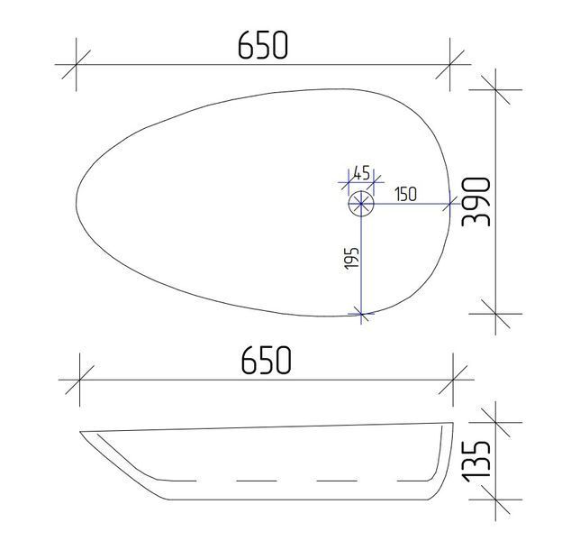 Умивальник (раковина) VBI TRENTO 65 WHITE накладний VBI-011901 фото