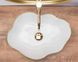 Умивальник (раковина) REA PEARL WHITE GOLD EDGE накладний REA-U0696 фото 2