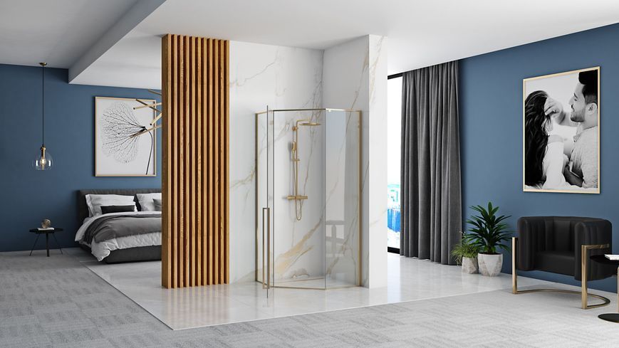 Душова кабіна REA DIAMOND 90х90 GOLD REA-K4904 фото