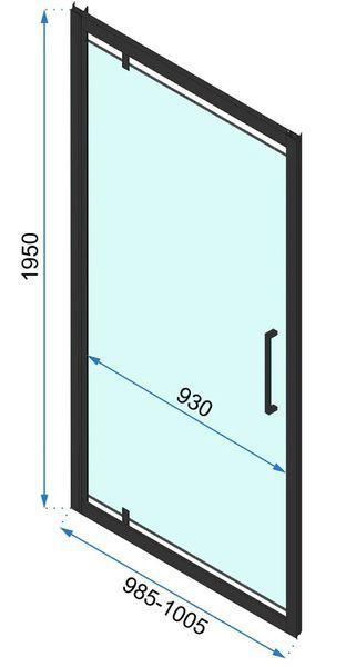 Душова кабіна REA RAPID SWING 80x100 BLACK REA-K6421 + REA-K6410 фото