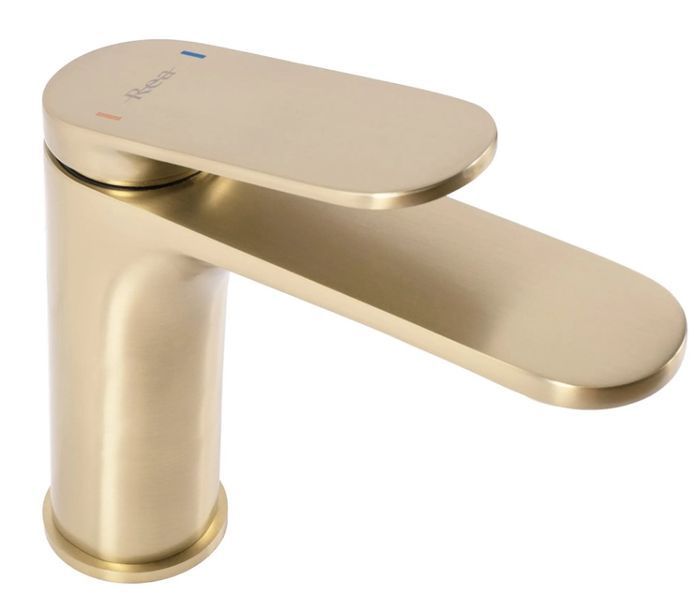 Смеситель для раковины (умывальника) REA MARCO BRUSHED GOLD низкий REA-B4897 фото