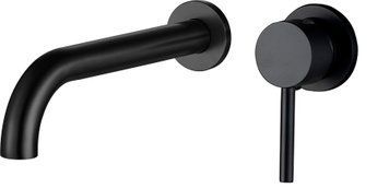 Змішувач для раковини VBI MILANO LONG BLACK прихованого монтажу VBI-050103BL фото