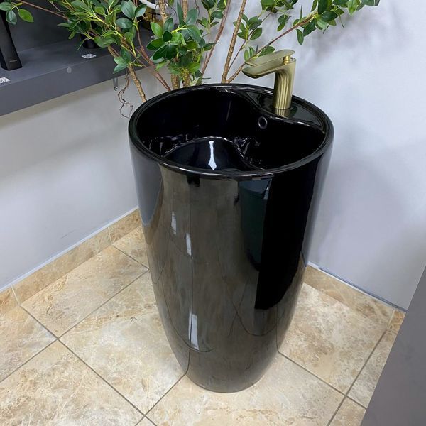 Умывальник (раковина) VBI AGRIENTO BLACK GLOSSY напольный VBI-019005 фото