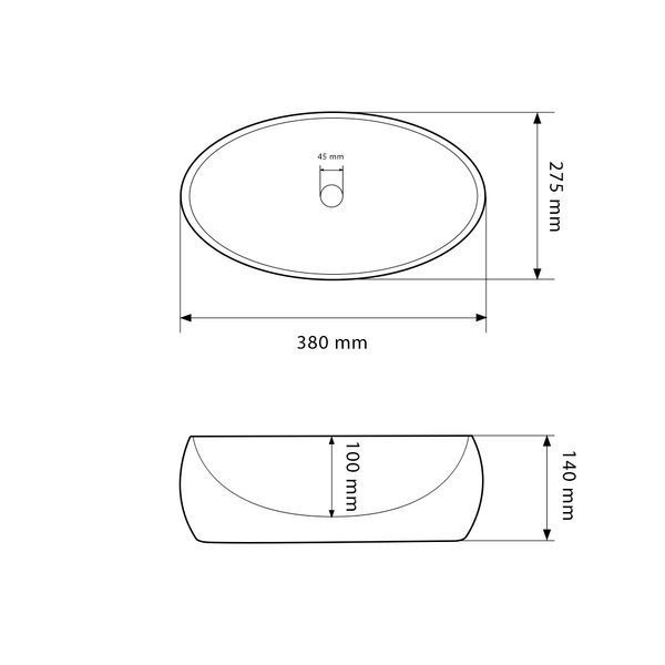 Умывальник (раковина) VBI VENETO S WHITE накладной VBI-012801 фото
