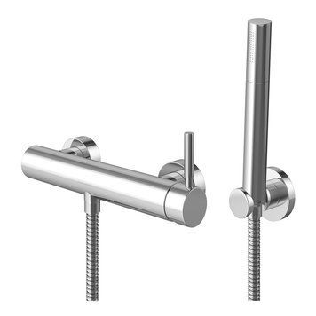 Смеситель для ванны и душа KOHLMAN ROXIN CHROME настенный без излива KPL-QW120R фото