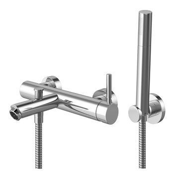 Смеситель для ванны и душа KOHLMAN ROXIN CHROME настенный с изливом KPL-QW110R фото