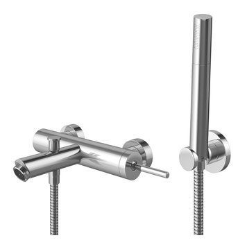 Смеситель для ванны и душа KOHLMAN MAXIMA CHROME настенный с изливом KPL-QW110M фото