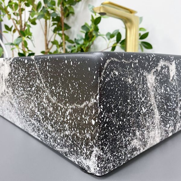 Умивальник (раковина) VBI LATINA DARK MARMO MATT накладний VBI-013104 фото