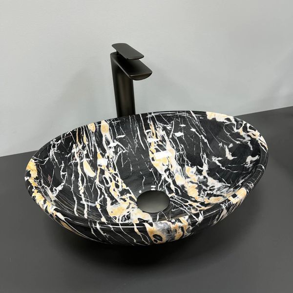 Умивальник (раковина) VBI PARMA BLACK OPAL GLOSSY накладний VBI-011008 фото