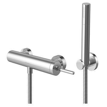 Смеситель для ванны и душа KOHLMAN MAXIMA CHROME настенный без излива KPL-QW120M фото