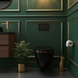 Подвесной унитаз REA CARLO BLACK MINI TORNADO FLAT GOLD EDGE REA-C4695 фото 4