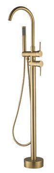 Змішувач для ванни VBI MILANO BRUSHED GOLD підлоговий VBI-050108BG фото
