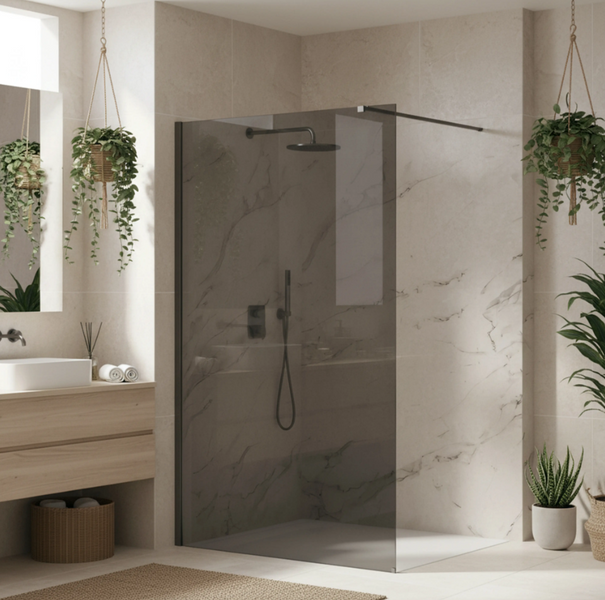 Душова стінка REA FLEXI 80 GREY TYTAN KPL-K99486 фото