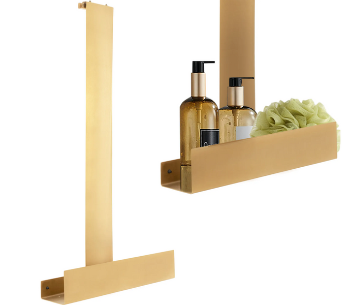 Полка REA TORI BRUSHED GOLD на душевую стенку REA-85001 фото