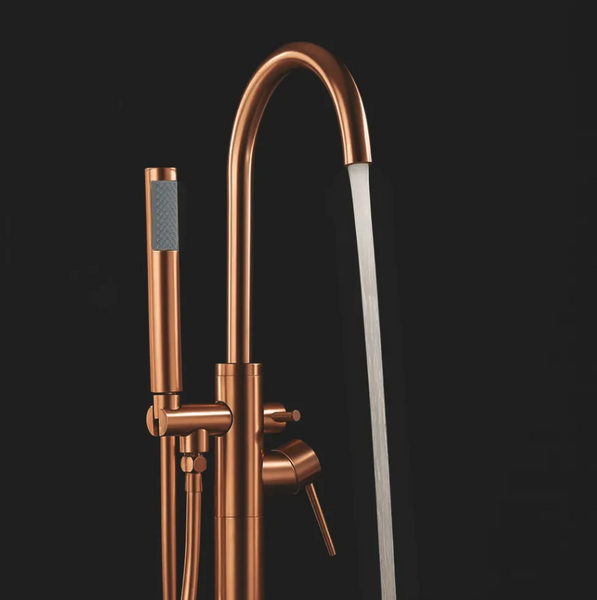 Змішувач для ванни REA LUNGO BRUSHED COPPER підлоговий REA-B7495 фото