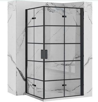 Душевая кабина REA MOLIER 2 80x90 BLACK REA-K8537 + REA-K8538 фото