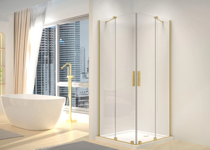 Душова кабіна REA MONTANA 80х100 BRASHED GOLD REA-K6635 фото