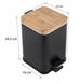 Кошик для сміття YOKA SIDO BLACK BAMBOO 3л. для ванної кімнати CH.SIDO-BLK фото 7