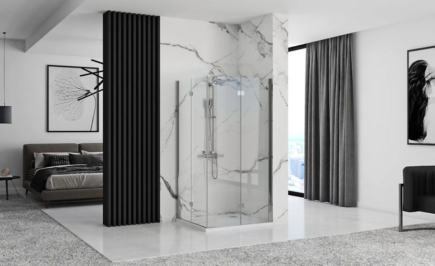 Душова кабіна REA FOLD N2 100х100 CHROME REA-K7439 + REA-K7439 фото