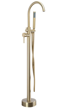 Смеситель для ванны REA LUNGO BRUSHED GOLD напольный REA-B7498 фото