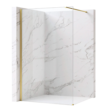 Душевая стенка REA FLEXI 90 TRANSPARENT BRUSHED GOLD KPL-K99266 фото