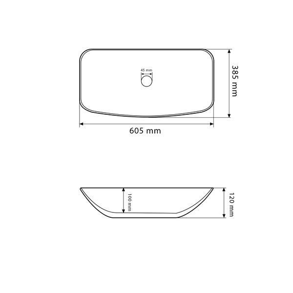 Умывальник (раковина) VBI SILVI 60 WHITE накладной VBI-015100 фото
