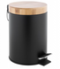 Кошик для сміття YOKA BIN BLACK BAMBOO 3л. для ванної кімнати CH.BIN-BLK фото 1