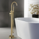 Смеситель для ванны REA LUNGO BRUSHED GOLD напольный REA-B7498 фото 2