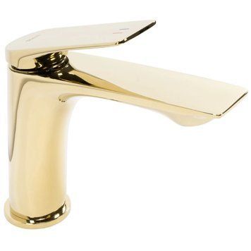 Змішувач для раковини (умивальника) REA AVALON GOLD низький REA-B1118 фото