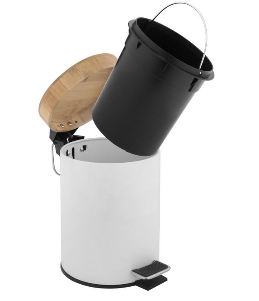 Кошик для сміття YOKA BIN WHITE BAMBOO 3л. для ванної кімнати * CH.BIN-WHT фото