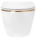 Подвесной унитаз REA CARLO MINI TORNADO WHITE GOLD EDGE REA-C4800 фото 3