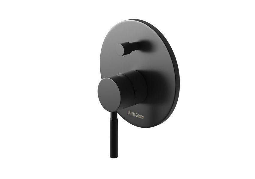 Змішувач для ванни та душу KOHLMAN ROXIN BLACK + BOX прихованого монтажу KPL-QW210RBL фото