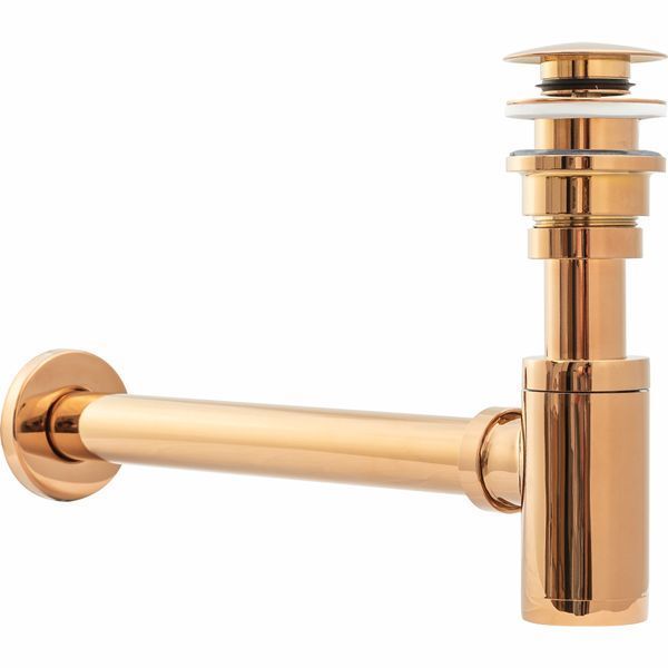 Сифон для раковины REA ROSE GOLD универсальный + CLICK-CLACK * REA-A8541 фото