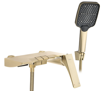 Смеситель для ванны и душа REA JOE BRUSHED GOLD с изливом REA-B8992 фото