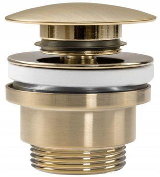 Донный клапан для раковины REA CLICK-CLACK BRUSHED GOLD универсальный REA-A8585 фото