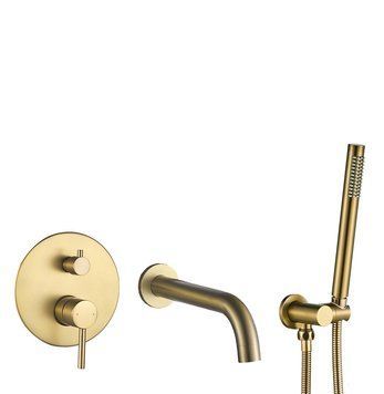 Смеситель для ванны и душа VBI MILANO BRUSHED GOLD скрытого монтажа VBI-050107BG фото