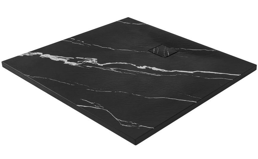 Душевой поддон REA MAGNUM 90x90 CARRARA BLACK REA-K7008 фото