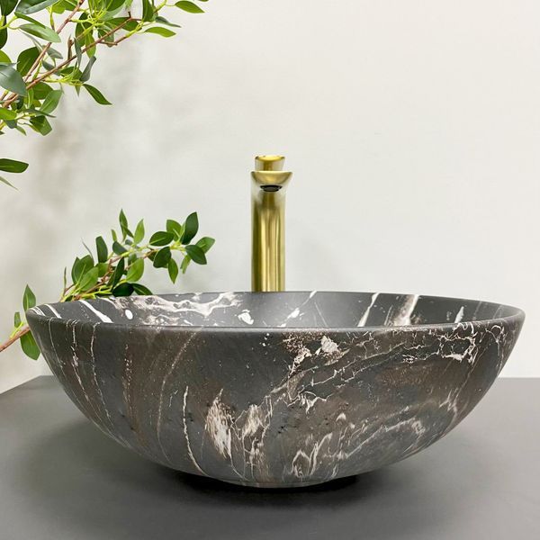 Умывальник (раковина) VBI AMALFI BLACK ONYX MATT накладной VBI-013403 фото