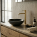 Смеситель для раковины REA LUNGO STRIPE BRUSHED GOLD высокий REA-B8051 фото 5