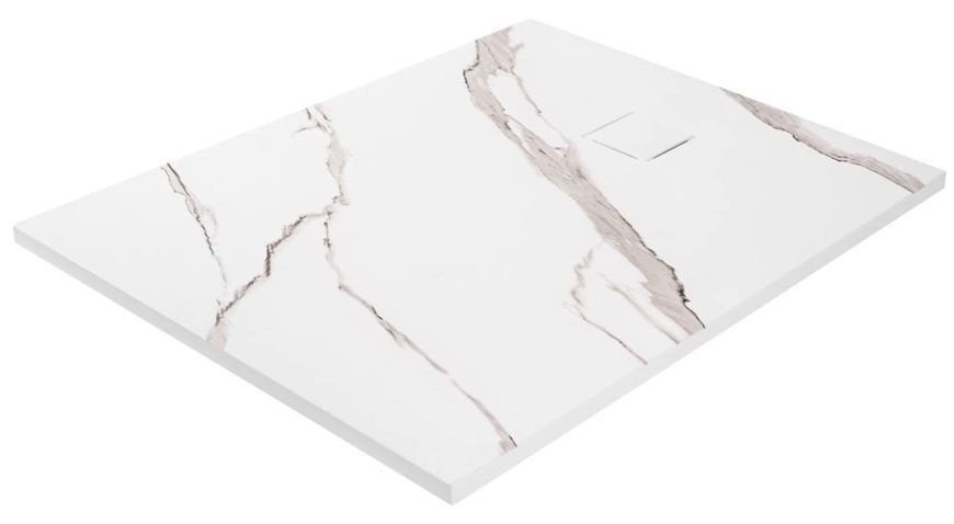 Душовий піддон REA MAGNUM 80x100 CARRARA WHITE REA-K7004 фото