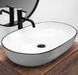Умивальник (раковина) REA CLEO 61 WHITE BLACK EDGE накладний REA-U6210 фото 2