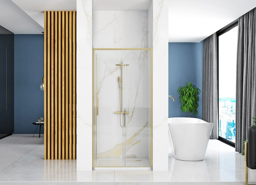 Душевая дверь REA RAPID SLIDE 140 BRASHED GOLD REA-K8591 фото