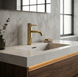 Смеситель для раковины REA LUNGO STRIPE BRUSHED GOLD низкий REA-B8050 фото 4