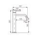 Змішувач для раковини VBI MILANO UNO BLACK високий VBI-050101BL-H01BL фото 2