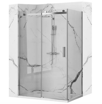 Душова кабіна REA NIXON 100х150 L CHROME REA-K5014 + REA-K5008 фото