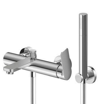 Змішувач для ванни та душу KOHLMAN TEXEN CHROME настінний з виливом KPL-QW110T фото