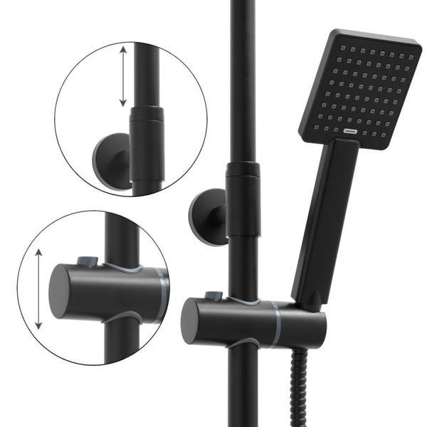 Душовий гарнітур YOKA FLOVA 25 BLACK чорний * BP.FLOVA 25 BLK фото