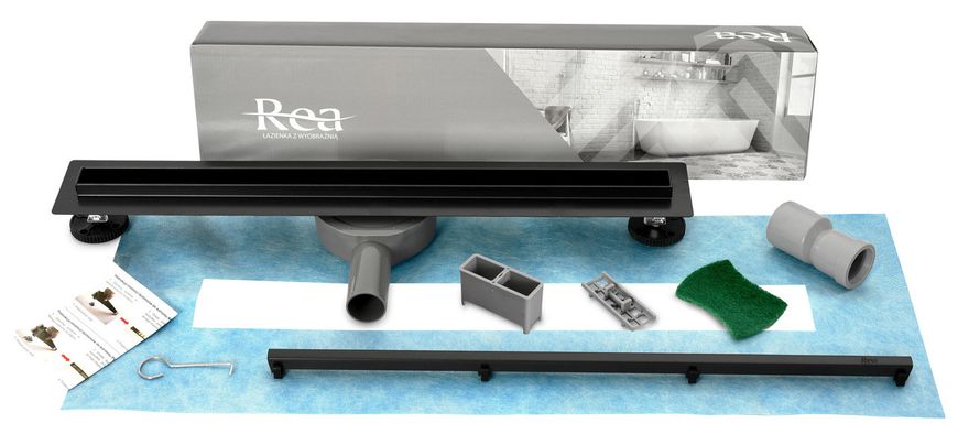 Трап для душа REA NEO SLIM PRO BLACK черный 100 см REA-G8904 фото