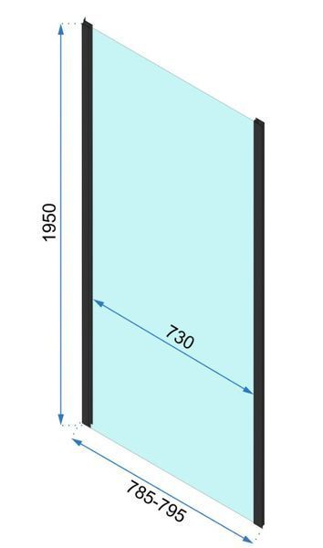 Душевая кабина REA RAPID FOLD 80x80 BLACK REA-K6421 + REA-K6418 фото